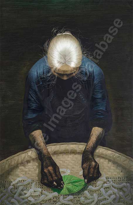 Spring Silkworm 1982 by Zhongli Luo