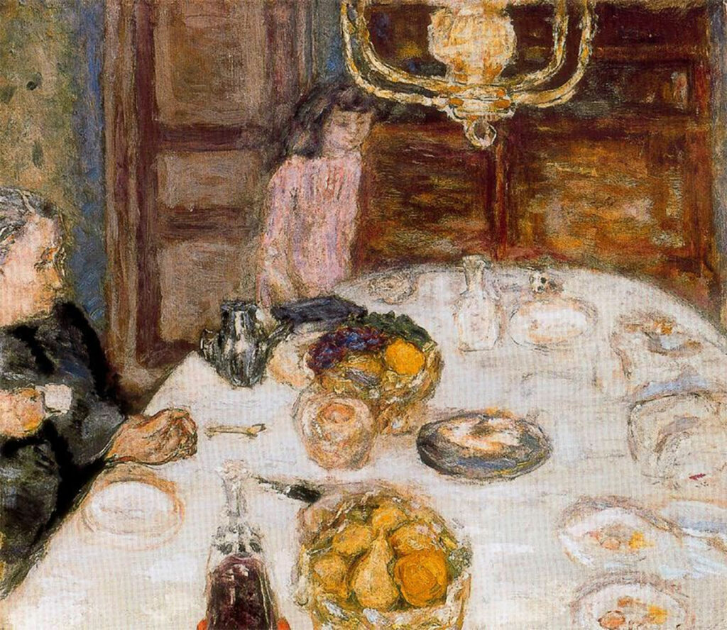 Lunch at Le Grand Lamps (1899) by Pierre Bonnard