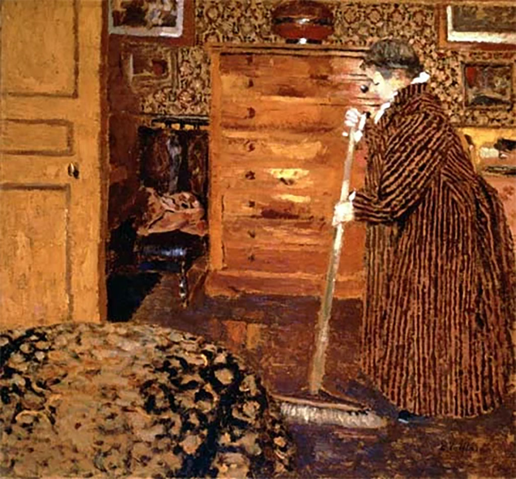 Women Sweeping by Edouard-Vuillard