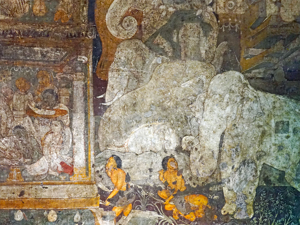 Chaddanta Jataka, Cave 17 of Ajanta Caves
